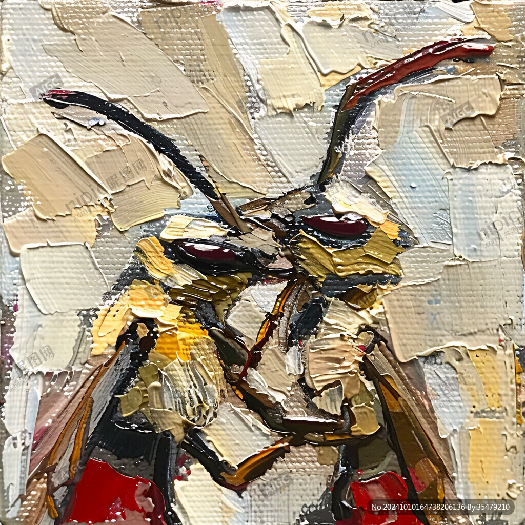 虫子油画