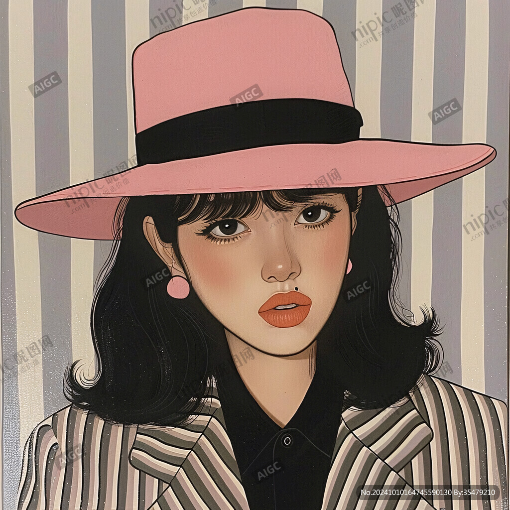高级感女插画
