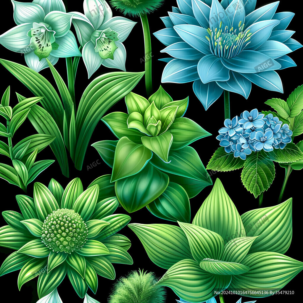 立体手绘花卉