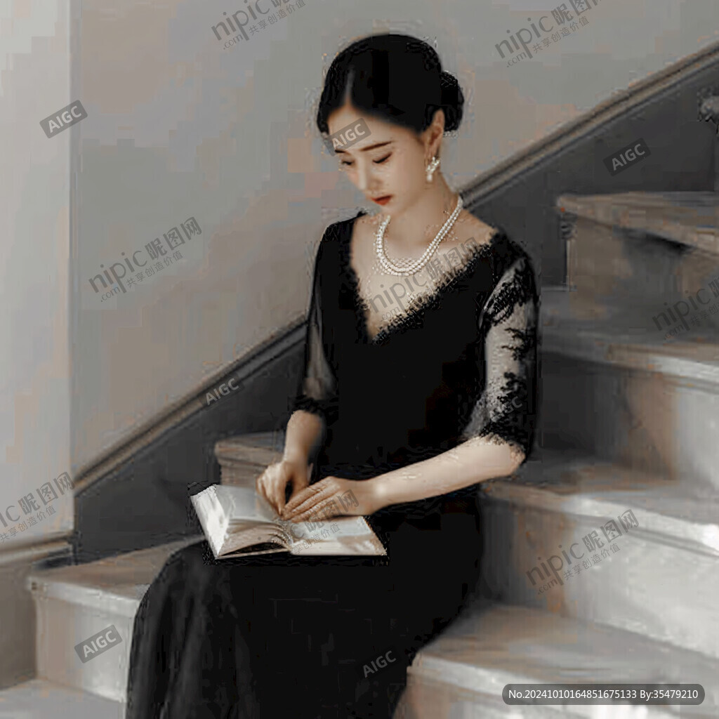 知性读书女人女性