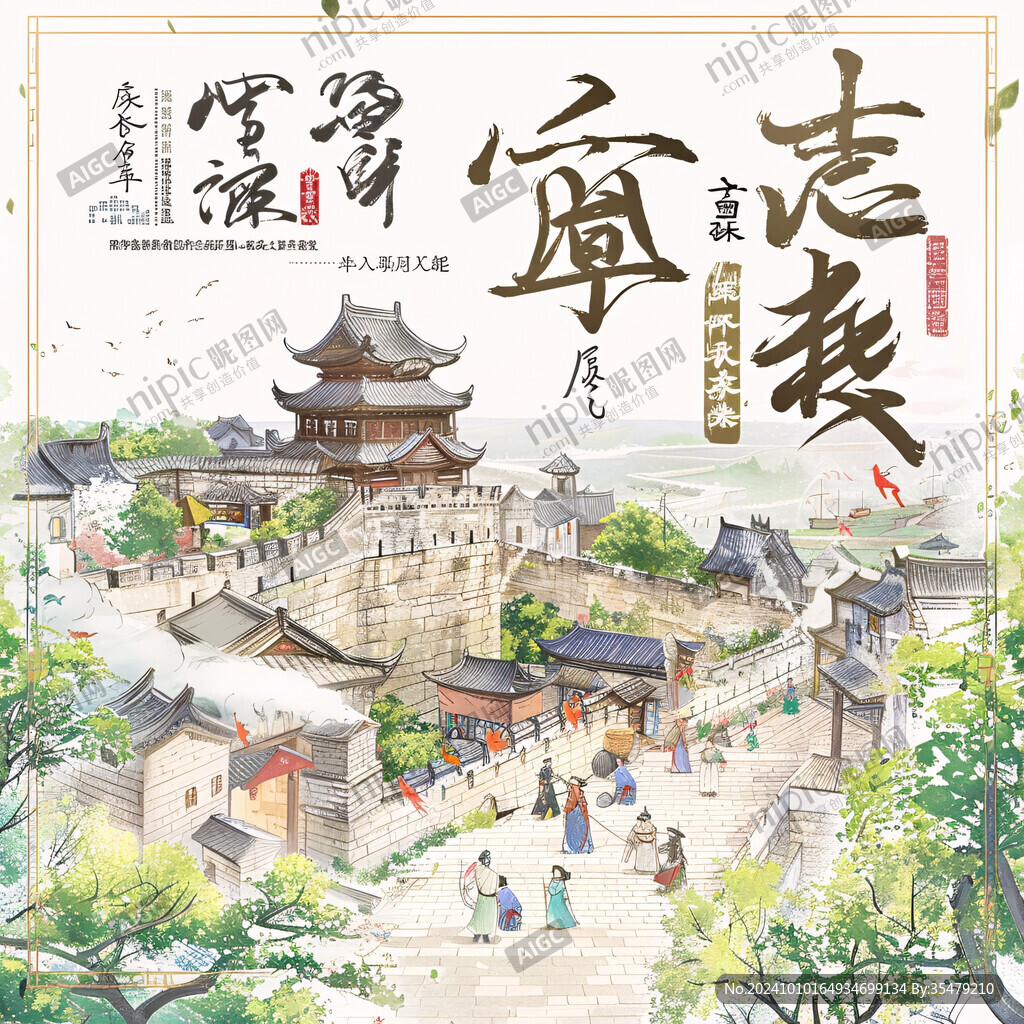 襄樊插画襄樊旅游海报