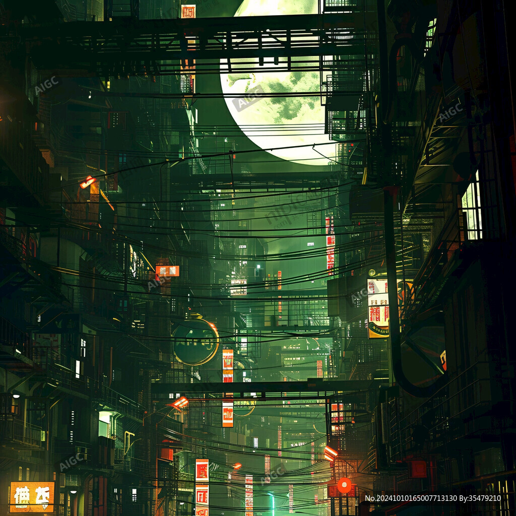 场景赛博插画