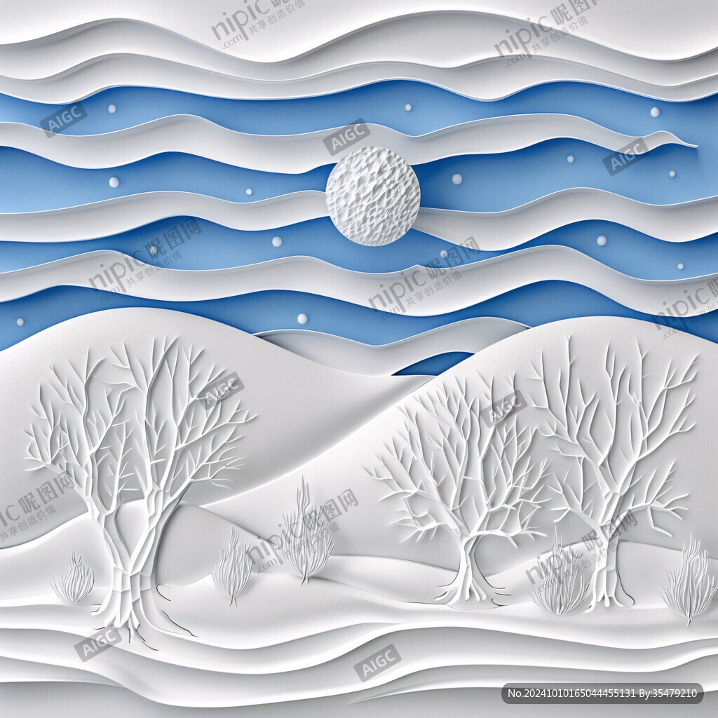 雪地立体画