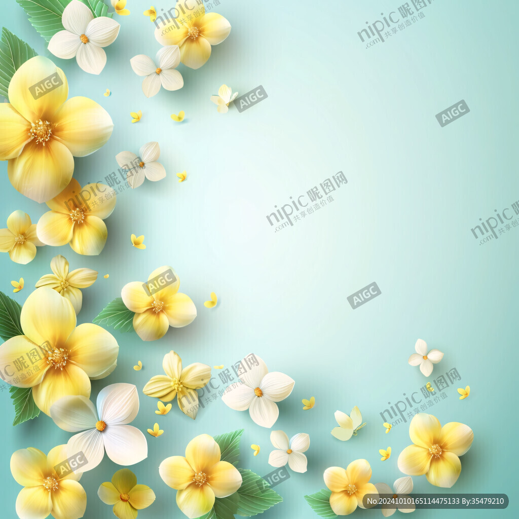 立体简约花卉