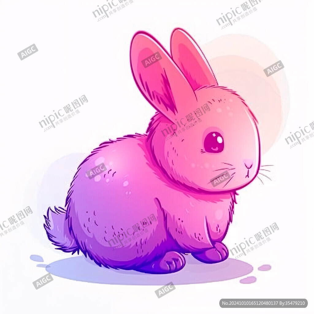 漫画兔子兔子插画