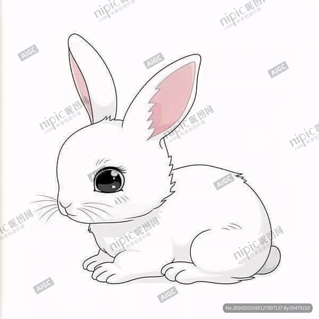 漫画兔子兔子插画