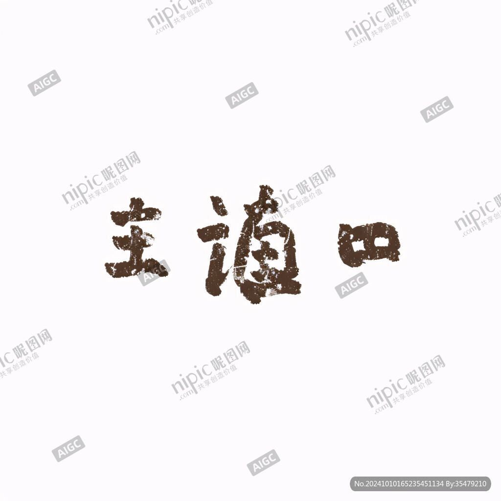 四海书法字