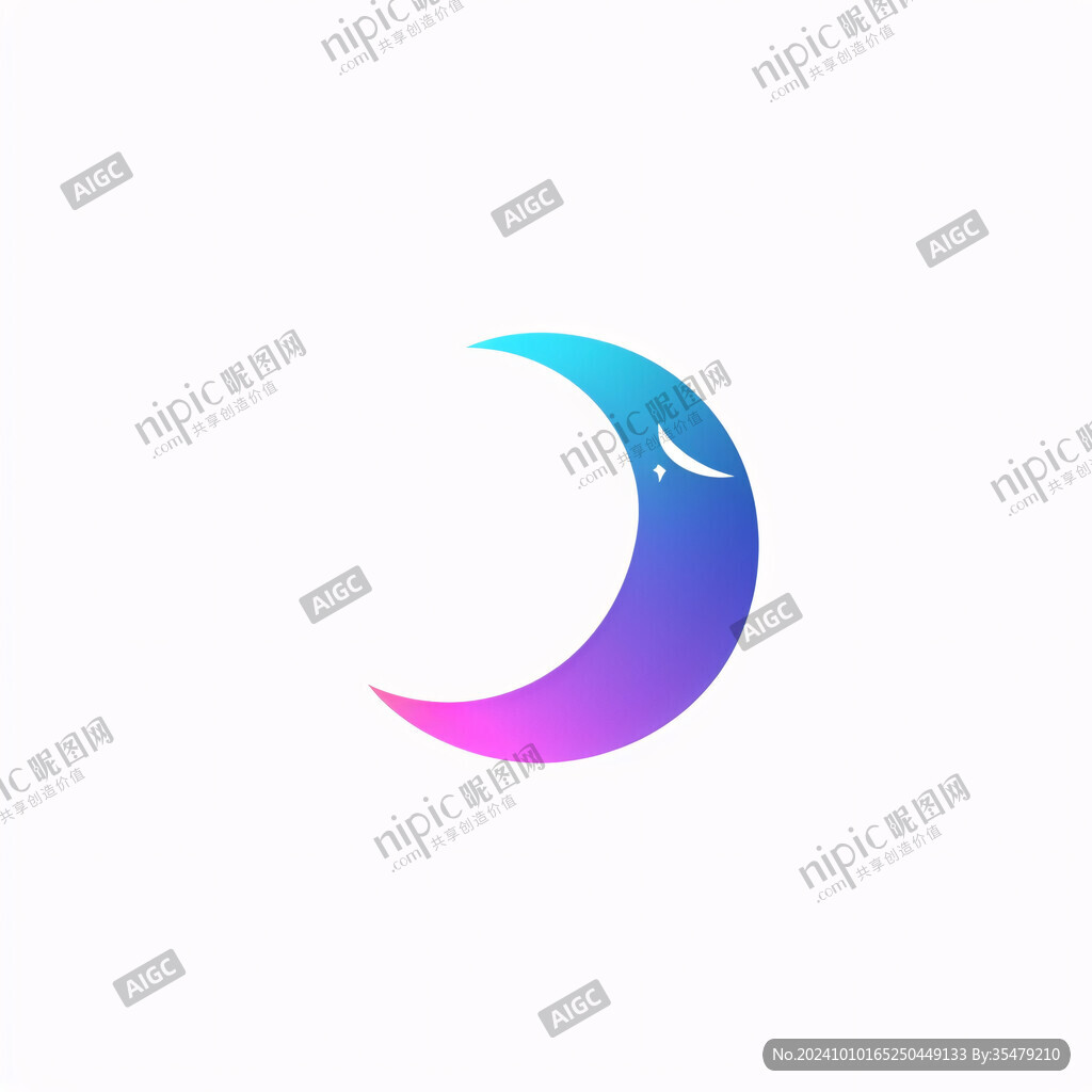月光月牙月亮logo