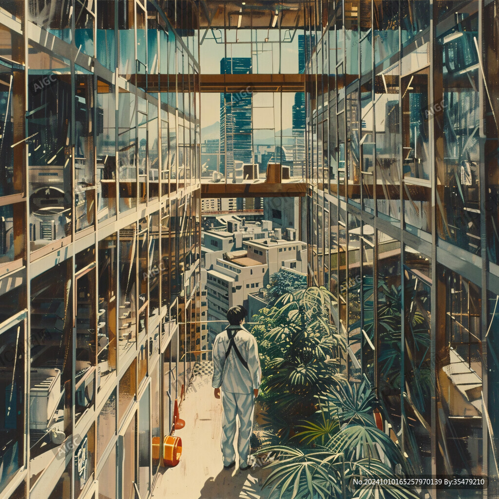 山科大图书馆插画