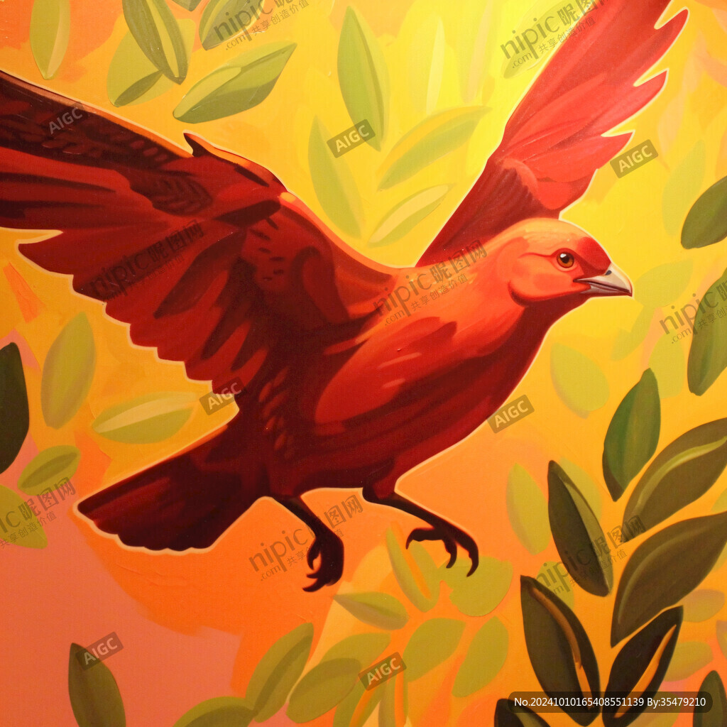 鸟类大厅壁画