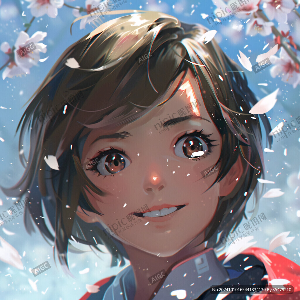 AI创作图厚涂少女 日韩厚涂 日韩厚涂插画 美早大樱 厚涂插画 日系平涂 板绘少女插画 原创厚涂 板绘插画插图 cg头像 板绘少女 板绘插画 ...