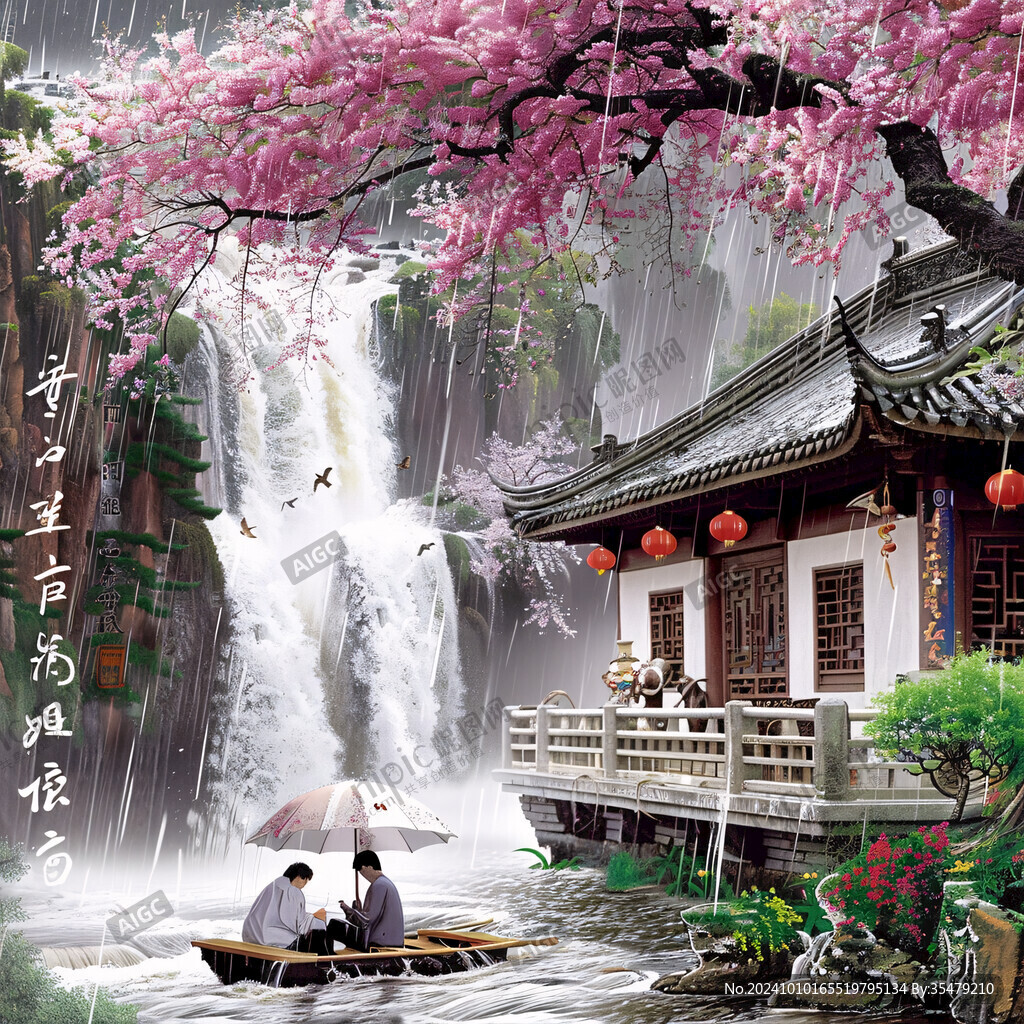 凉亭下棋禅海报
