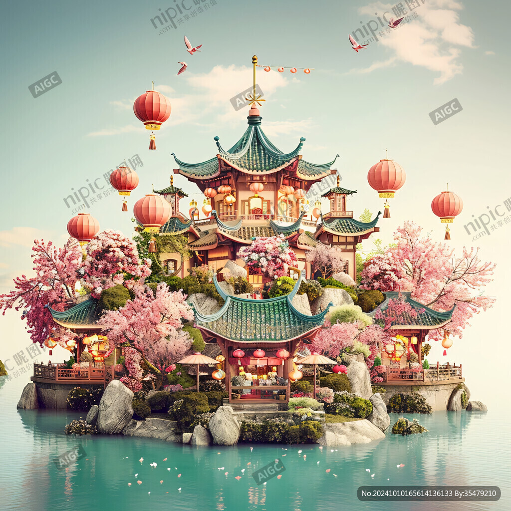 中式亭台楼阁