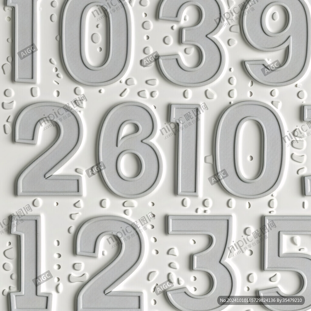 年份阿拉伯数字立体字