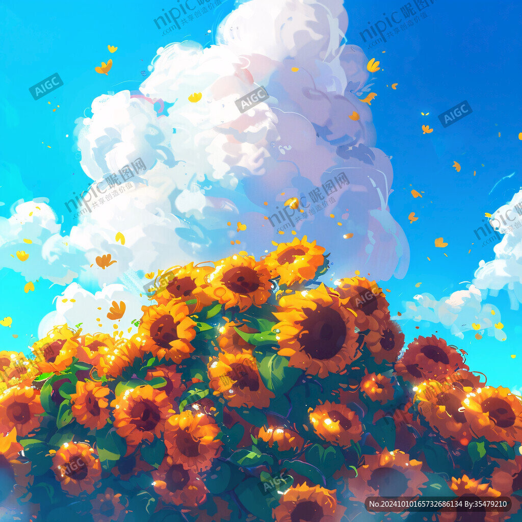 插画葵花