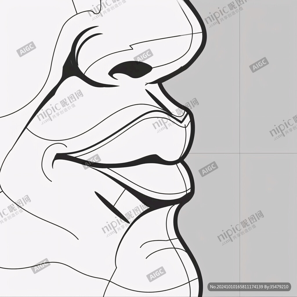 嘴巴鼻子插画