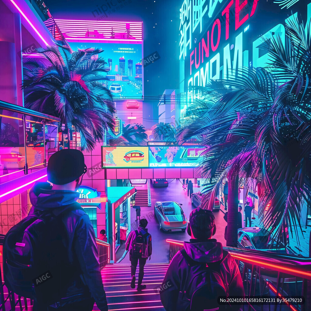 赛博朋克装饰画