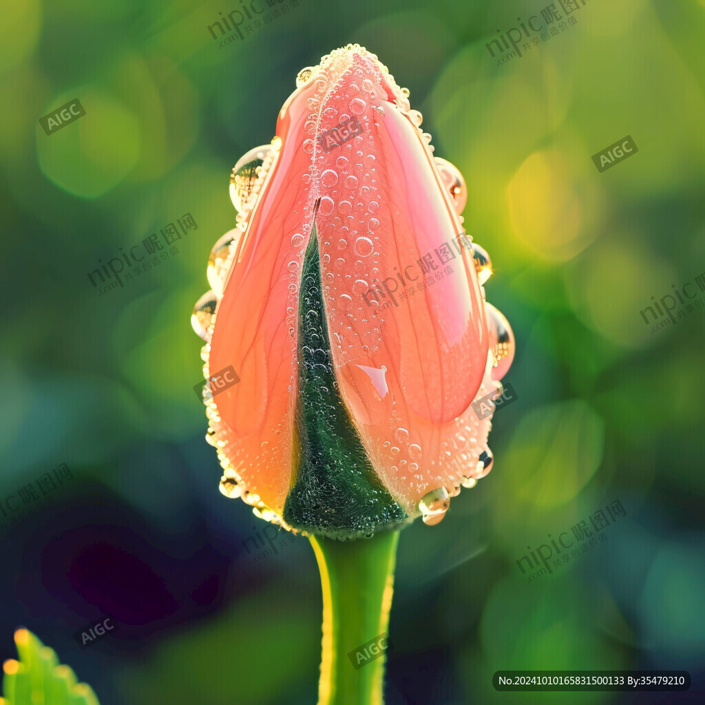 郁金香花瓣水珠