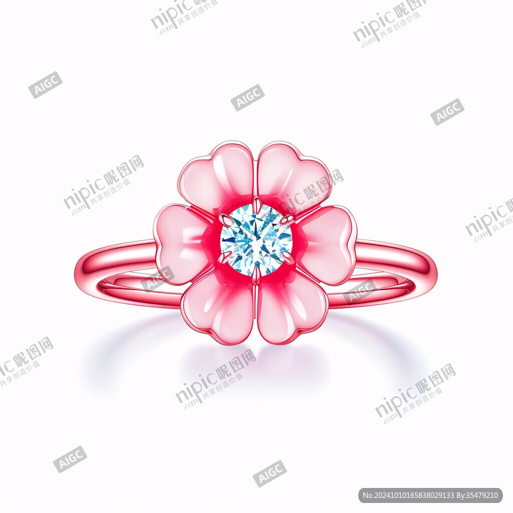花开富贵戒指