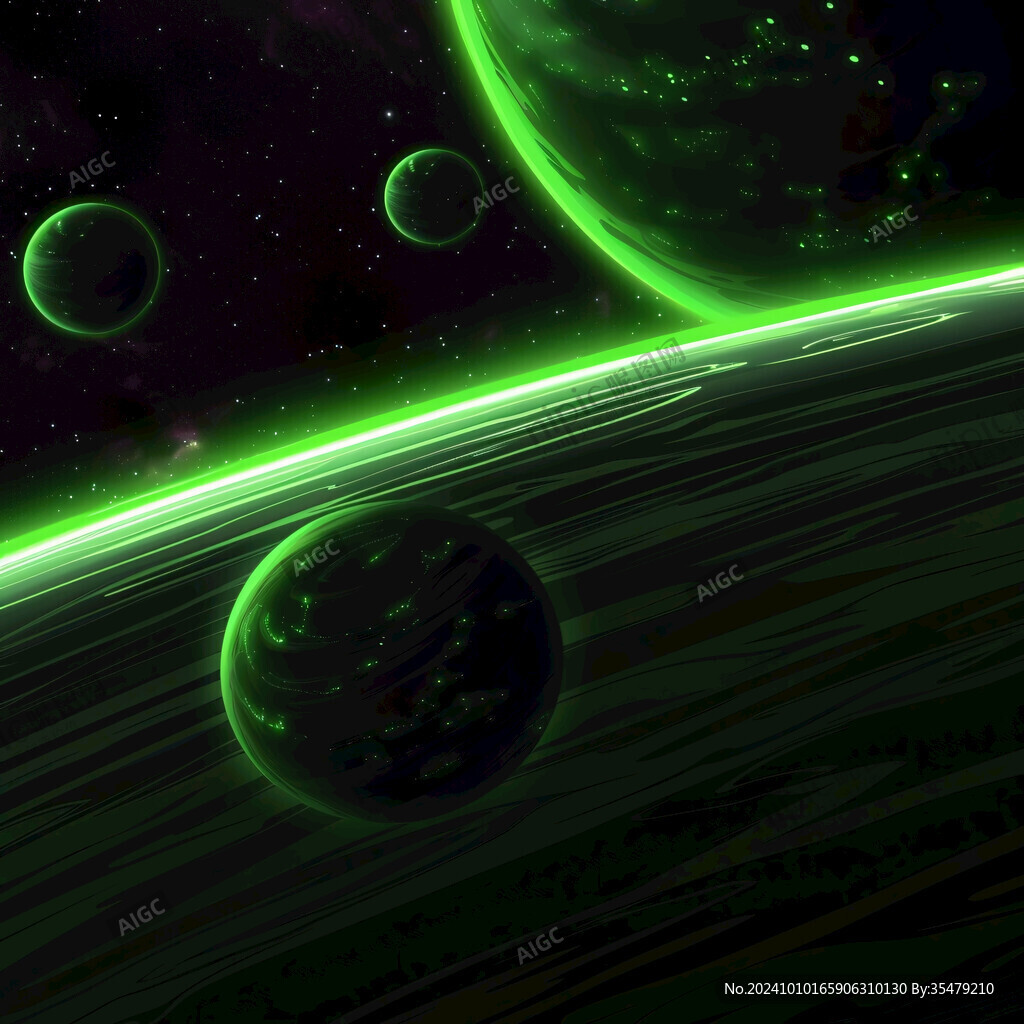 绿色星空图