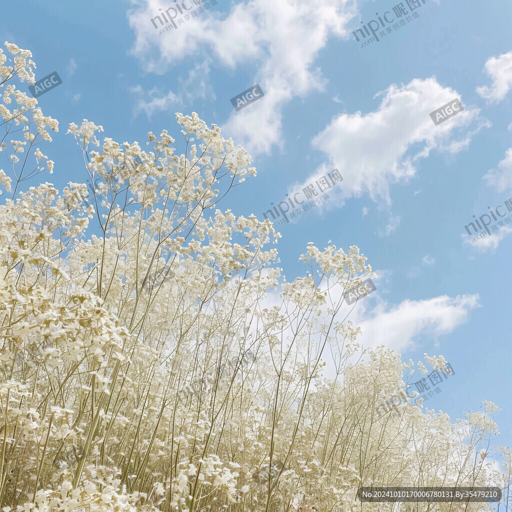 黄花风铃蓝天白云黄花