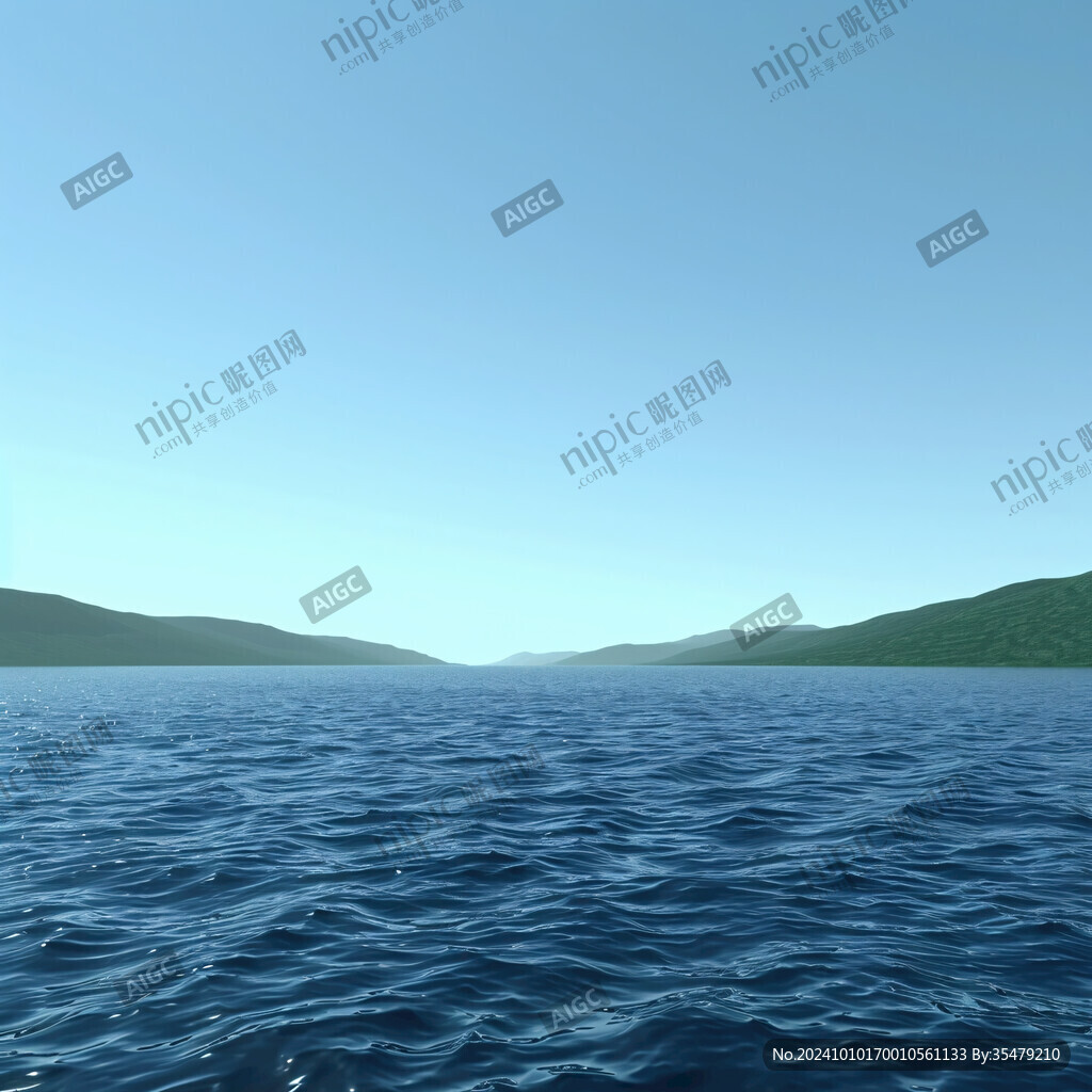 海平面海平线湖面