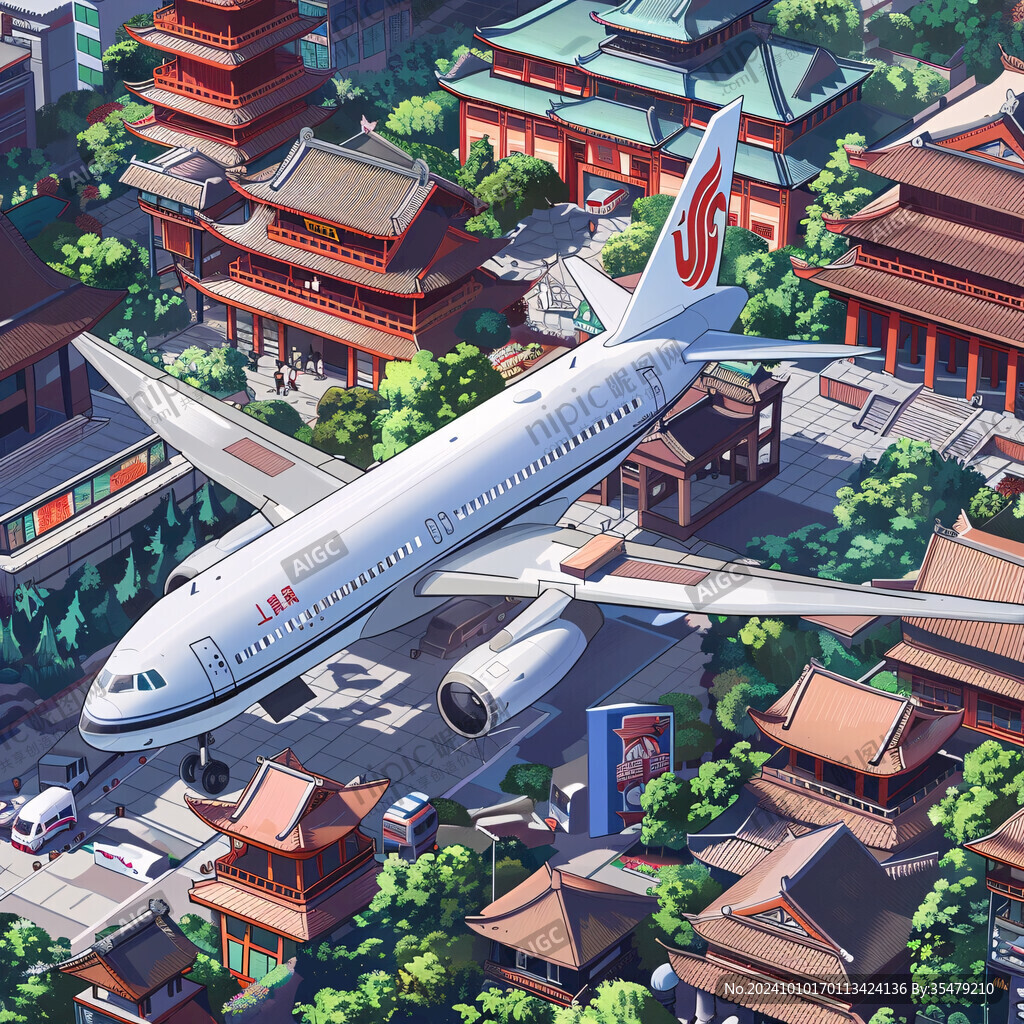 航空港区北站插画