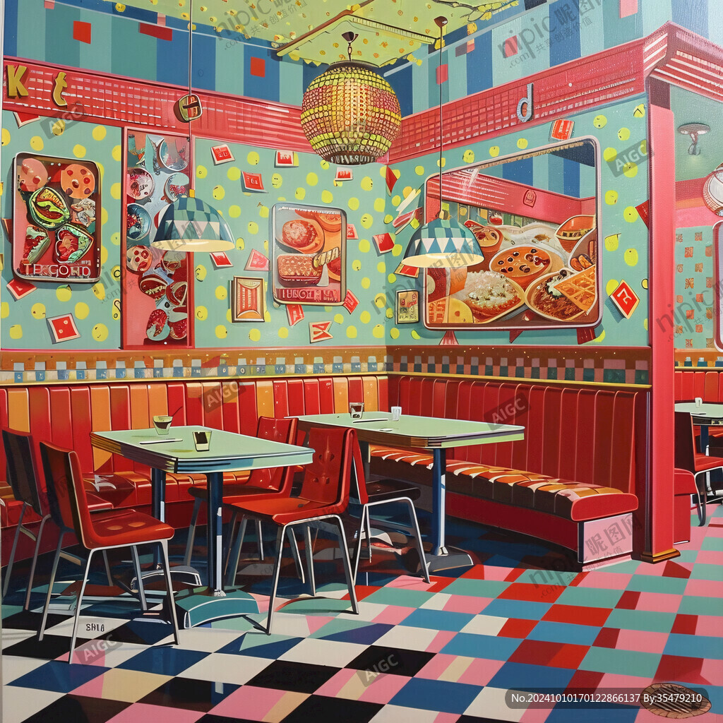 饭店港风装饰画