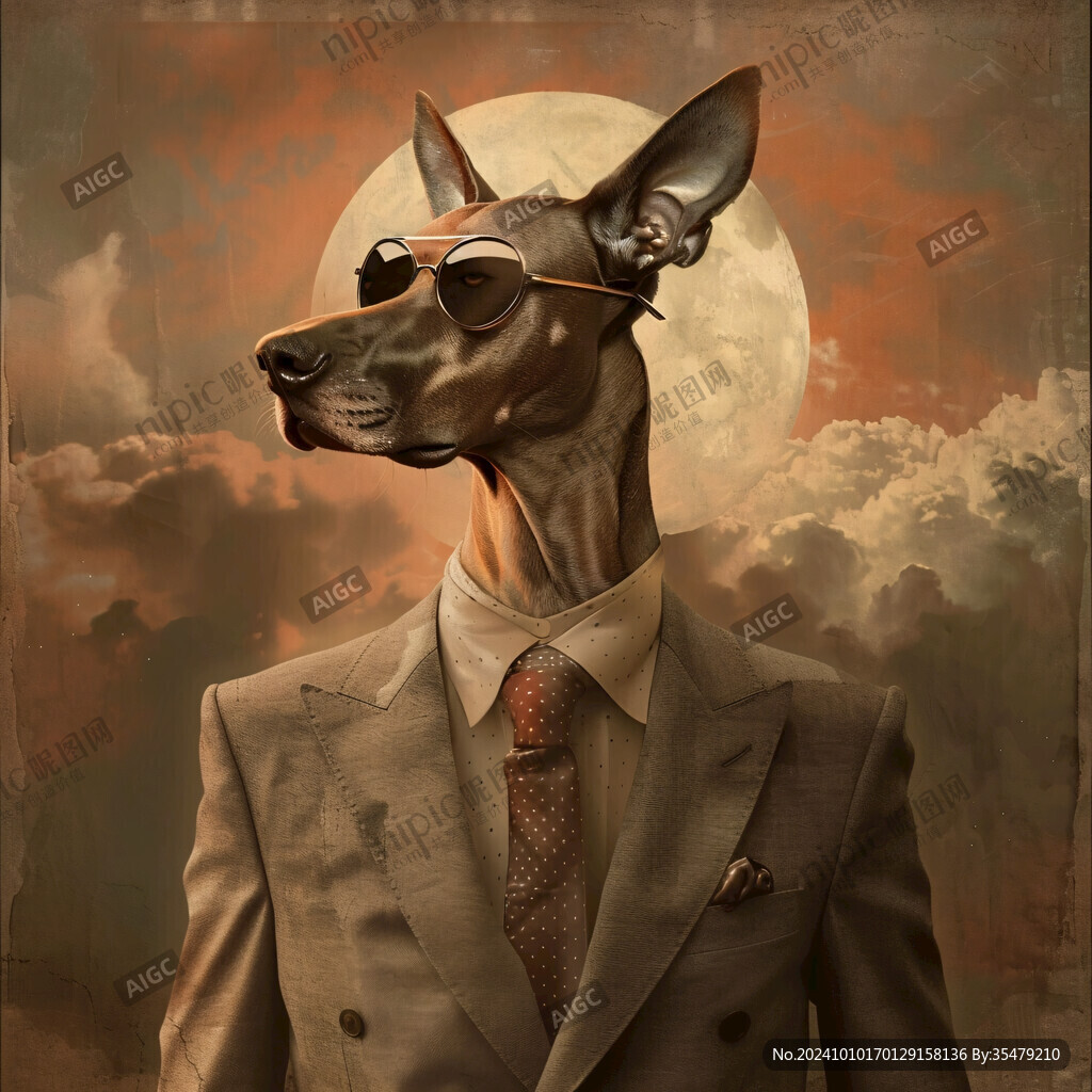 杜宾犬插画