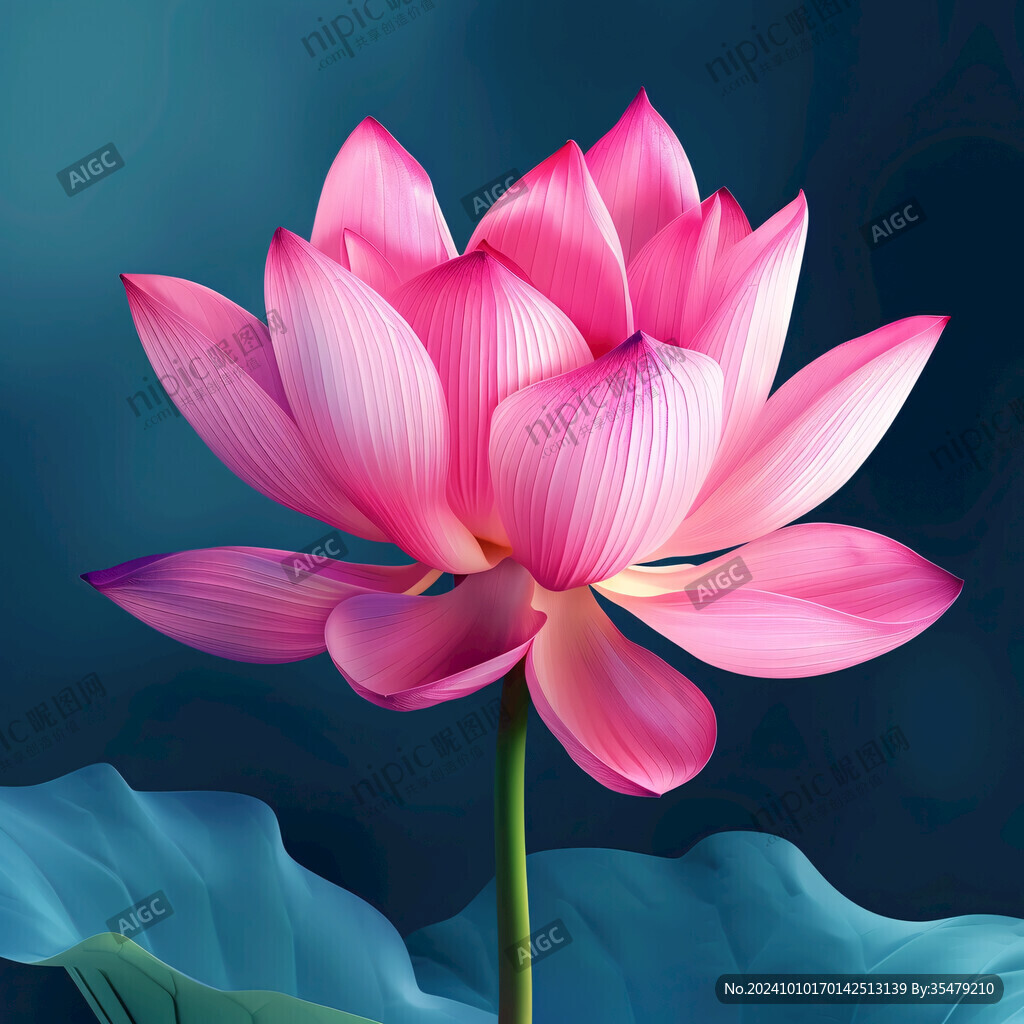 写实画莲花睡莲