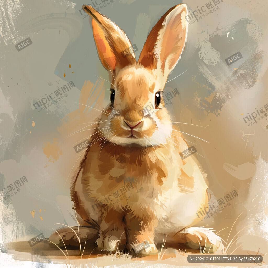 插图插画兔子素材