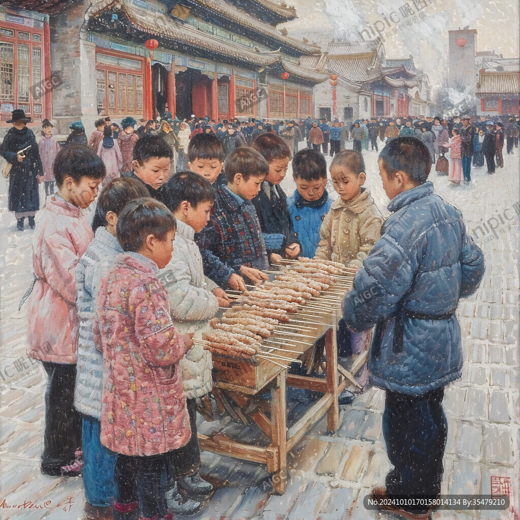 卖糖葫芦场景
