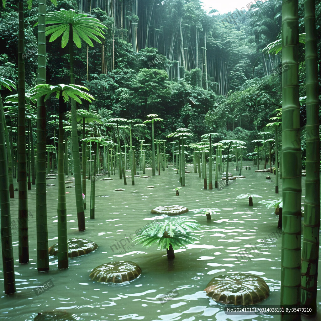 竹林立体画