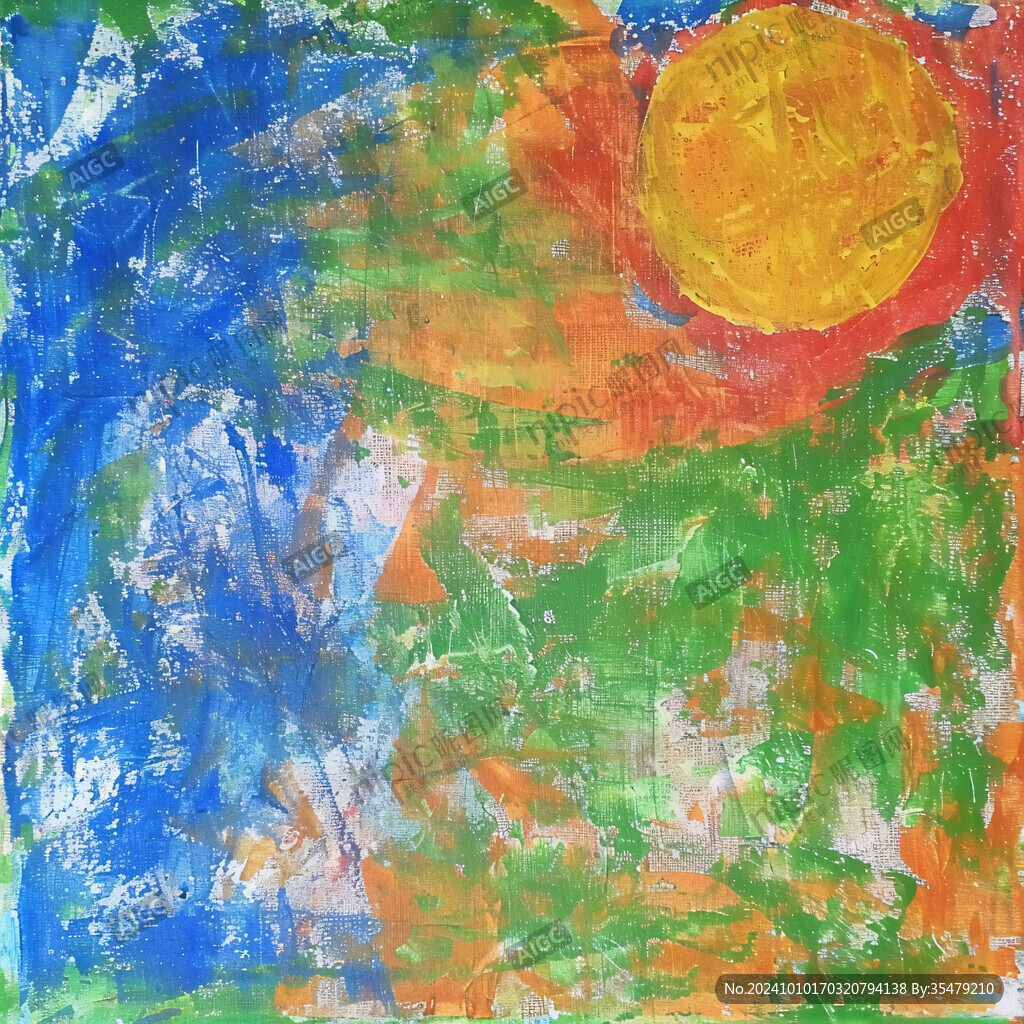 儿童画太阳
