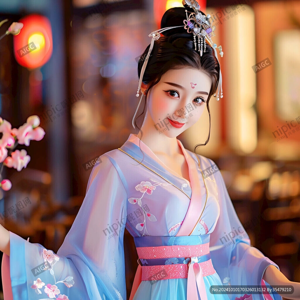 古典美女蜡像