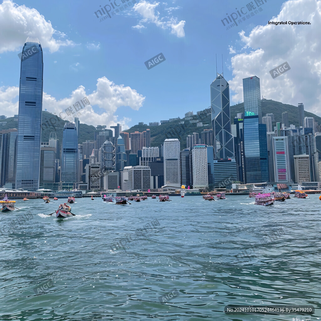维多利亚港两岸风光