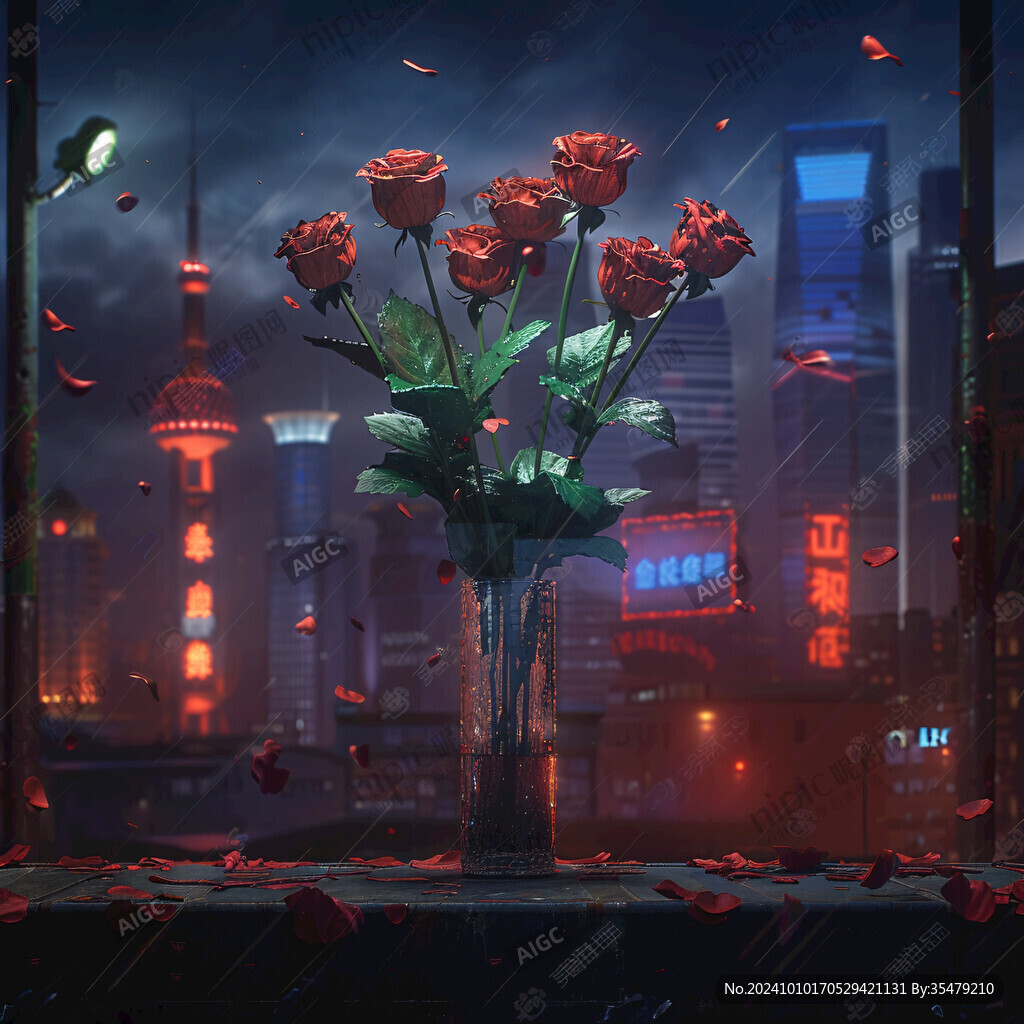 红玫瑰瀑布派对效果图
