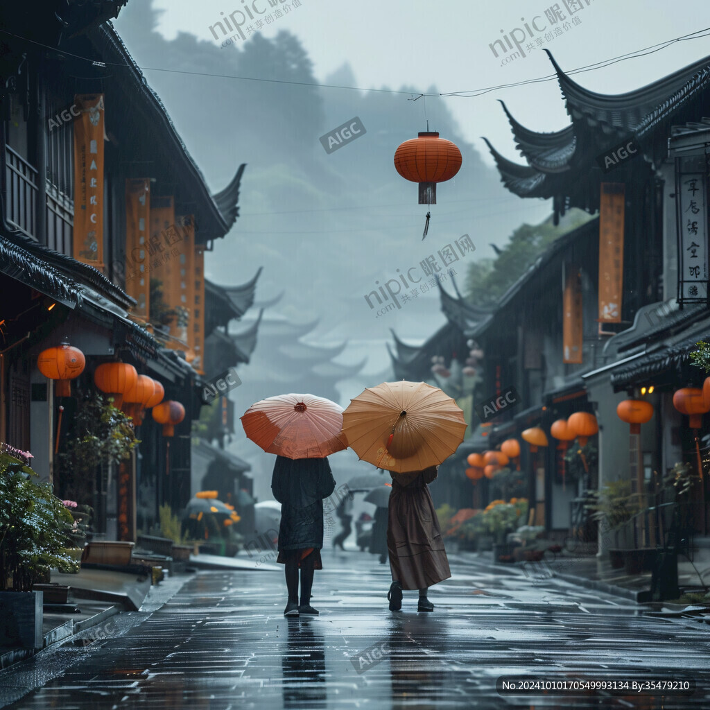 水墨伞街道