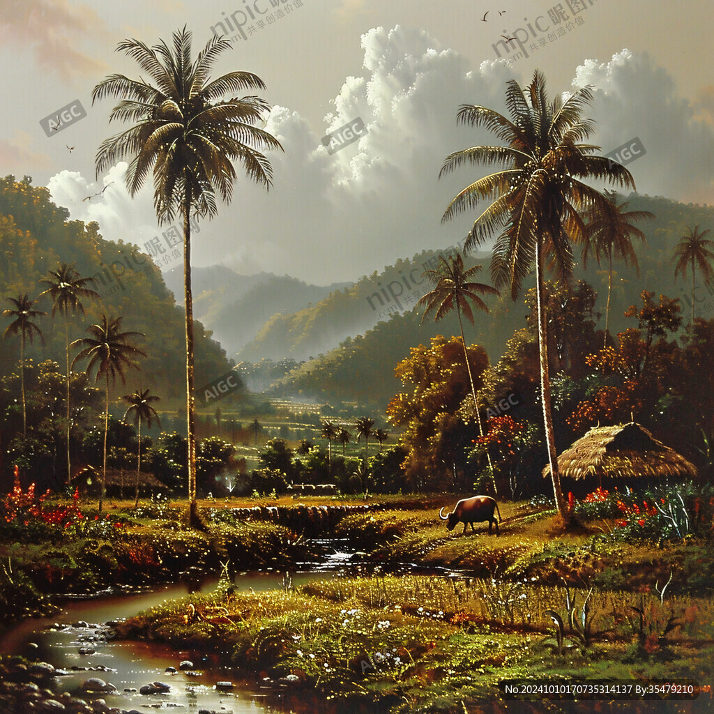 丛林风景画