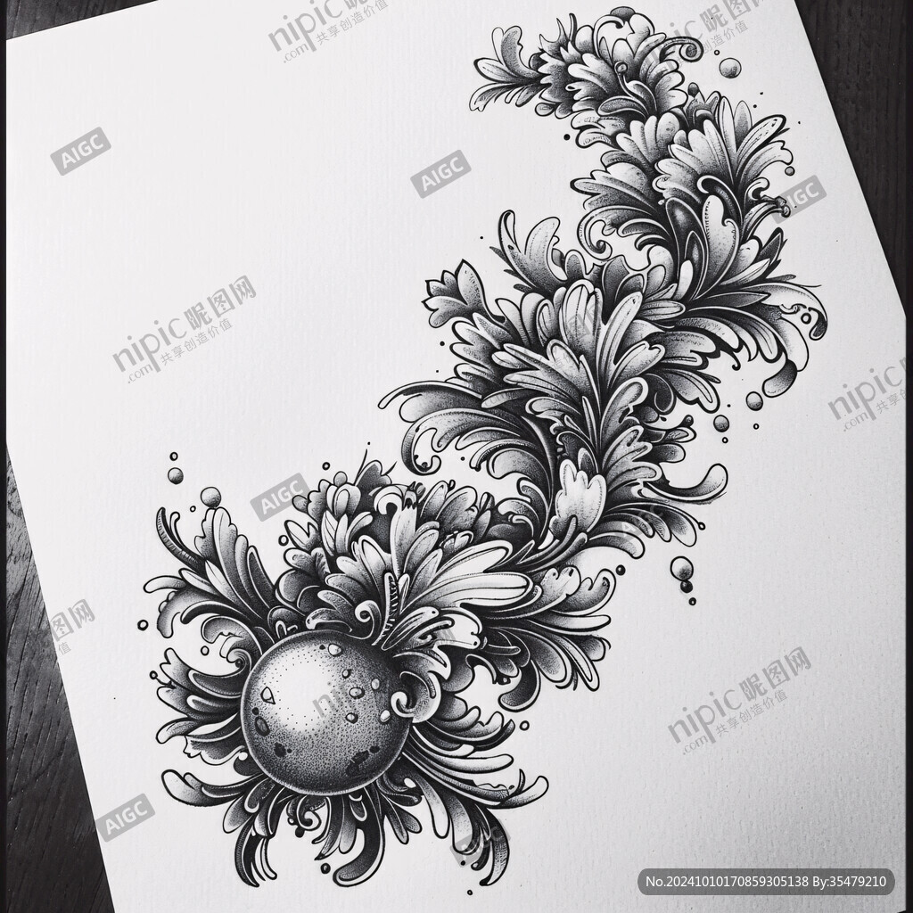 手绘金属花