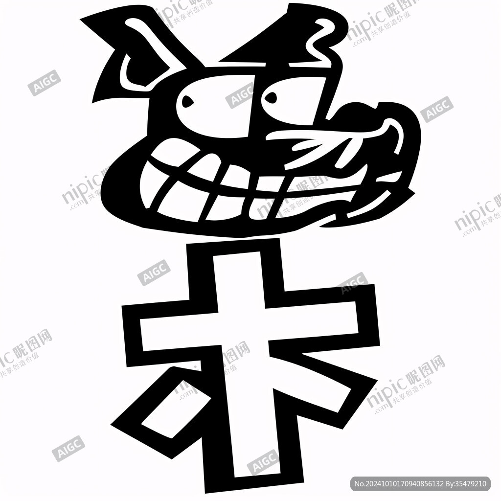卡通小龙虾标志