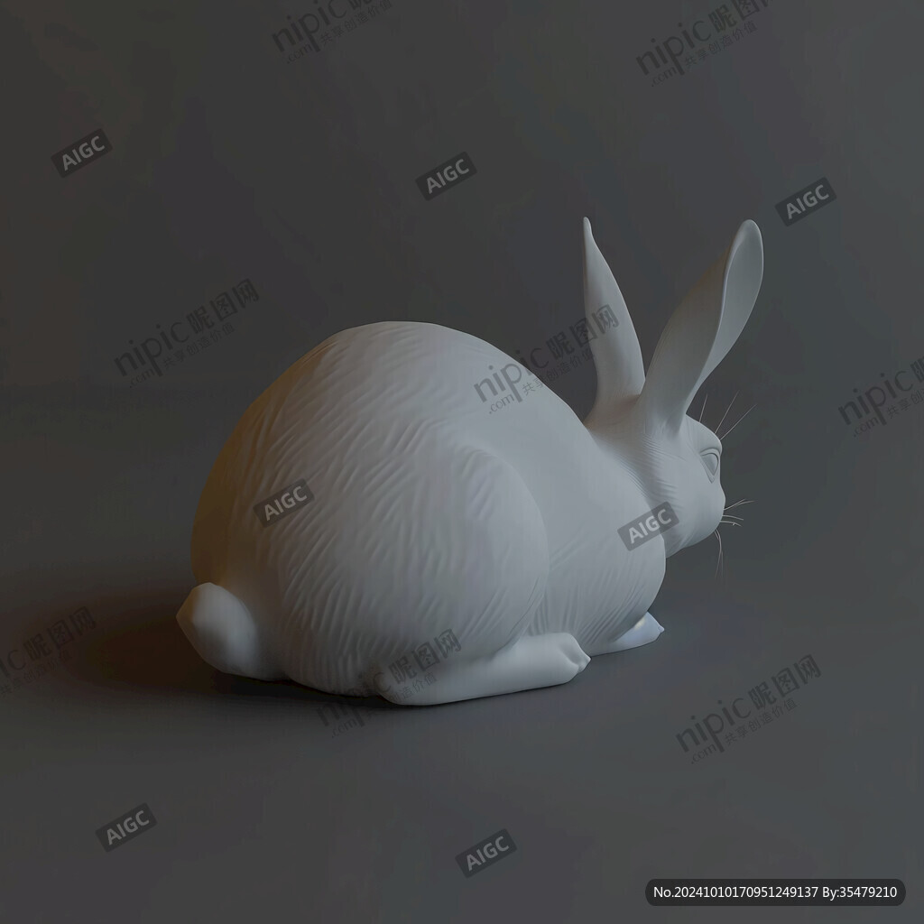 三维兔子模型