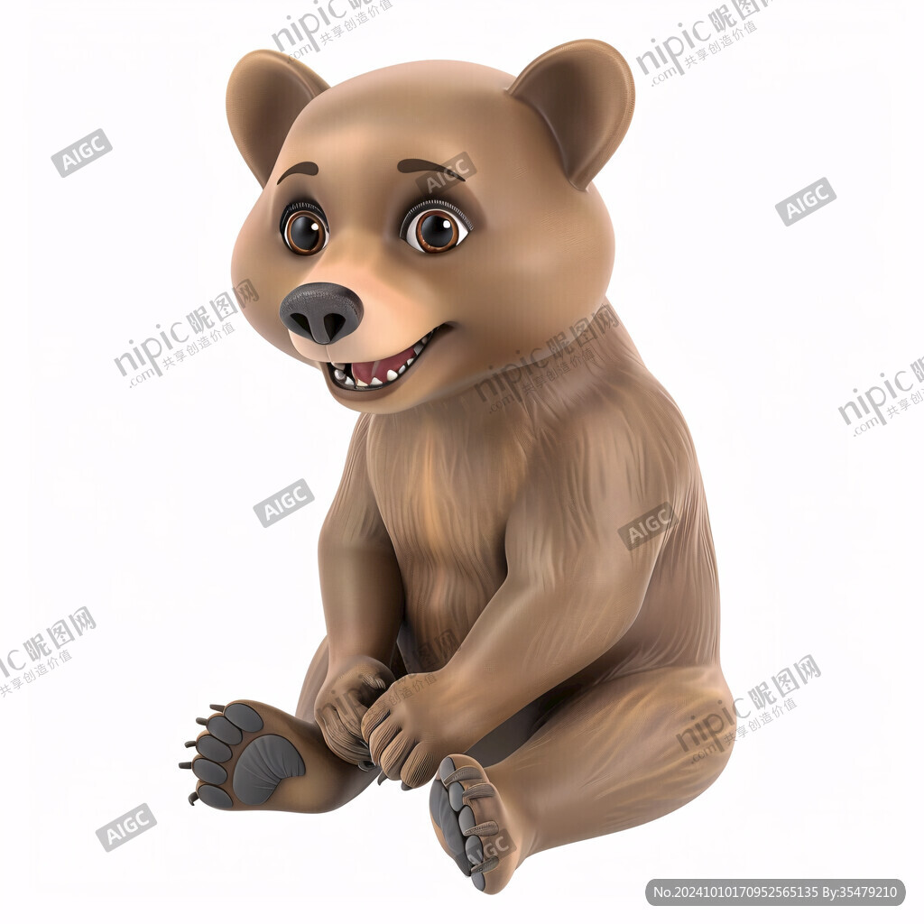 棕色小熊卡通形象