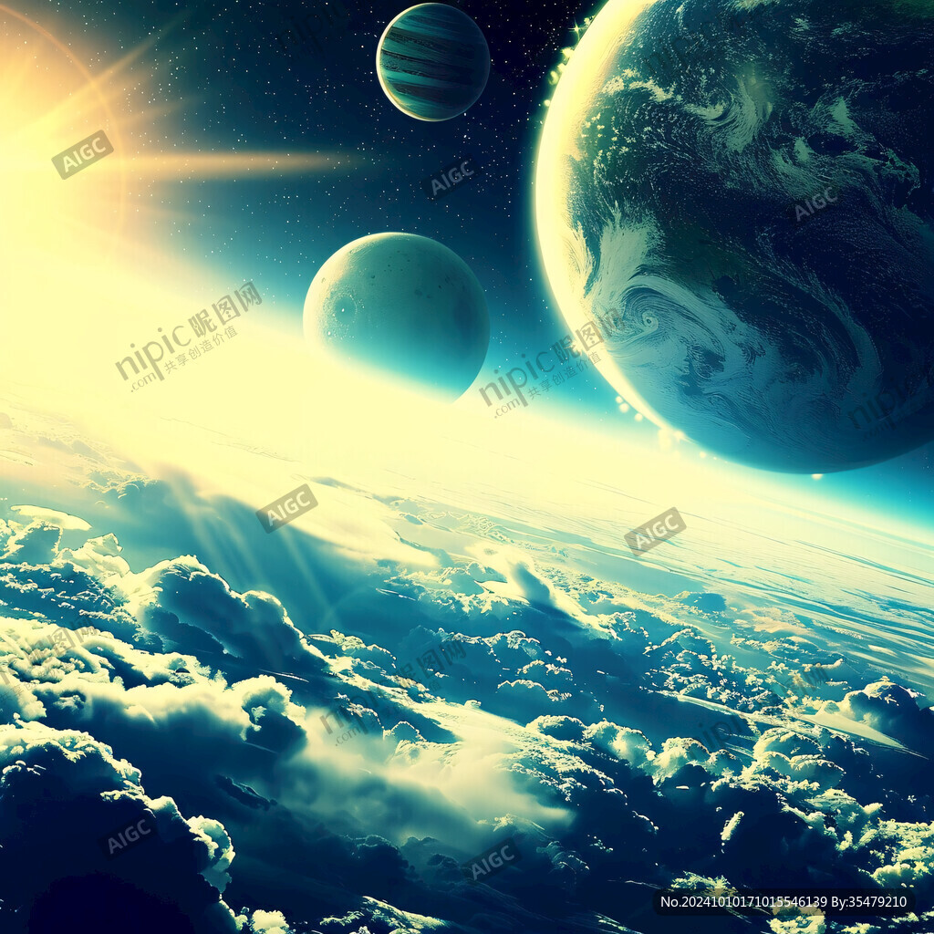 宇宙星空星球装饰画
