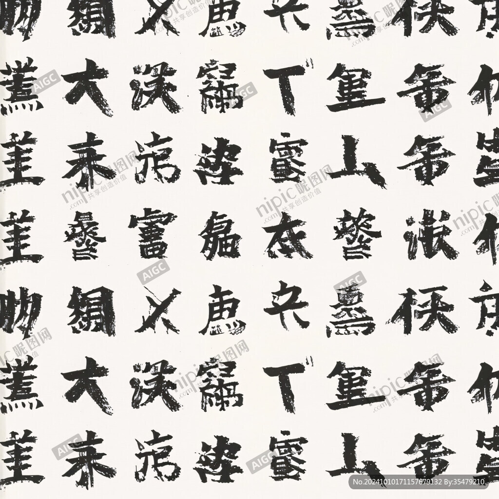 汉字底纹