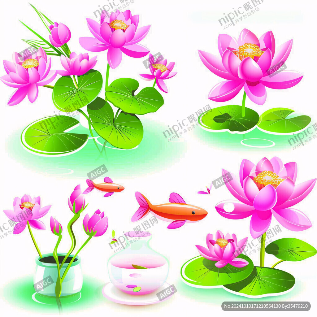荷花鱼素材