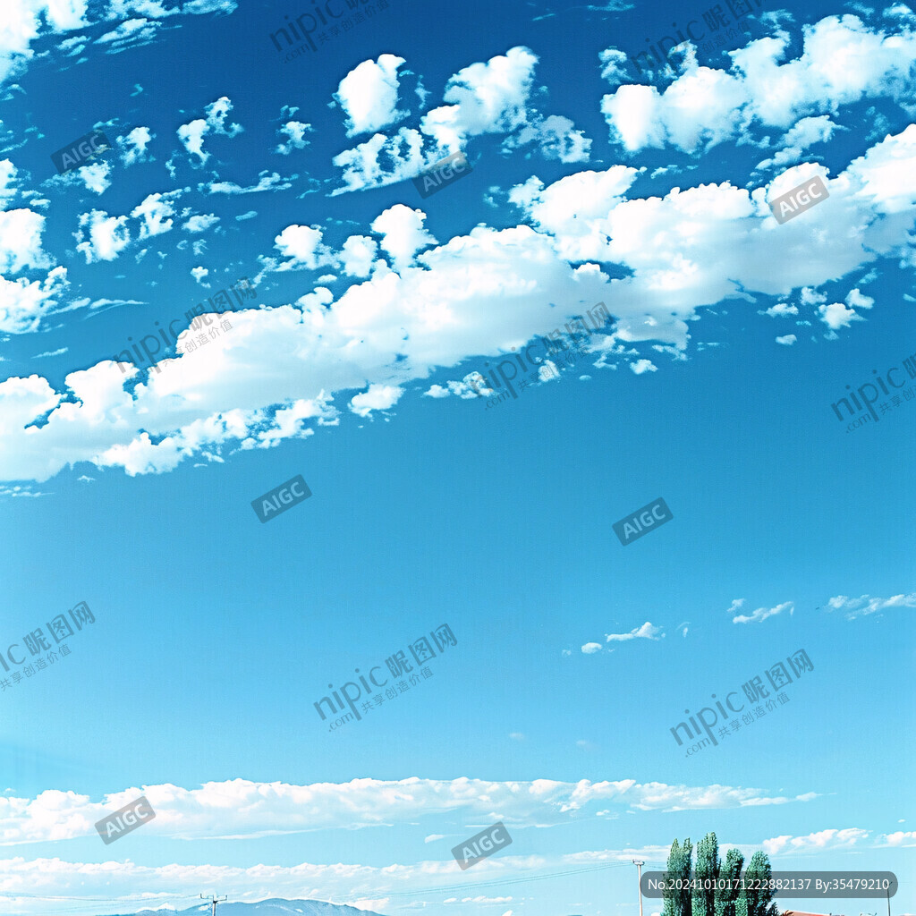 大幅蓝天白云风景