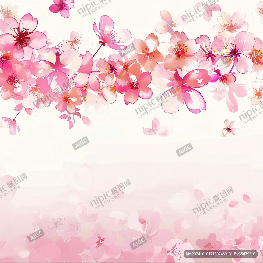 桃花主题背景画面素材