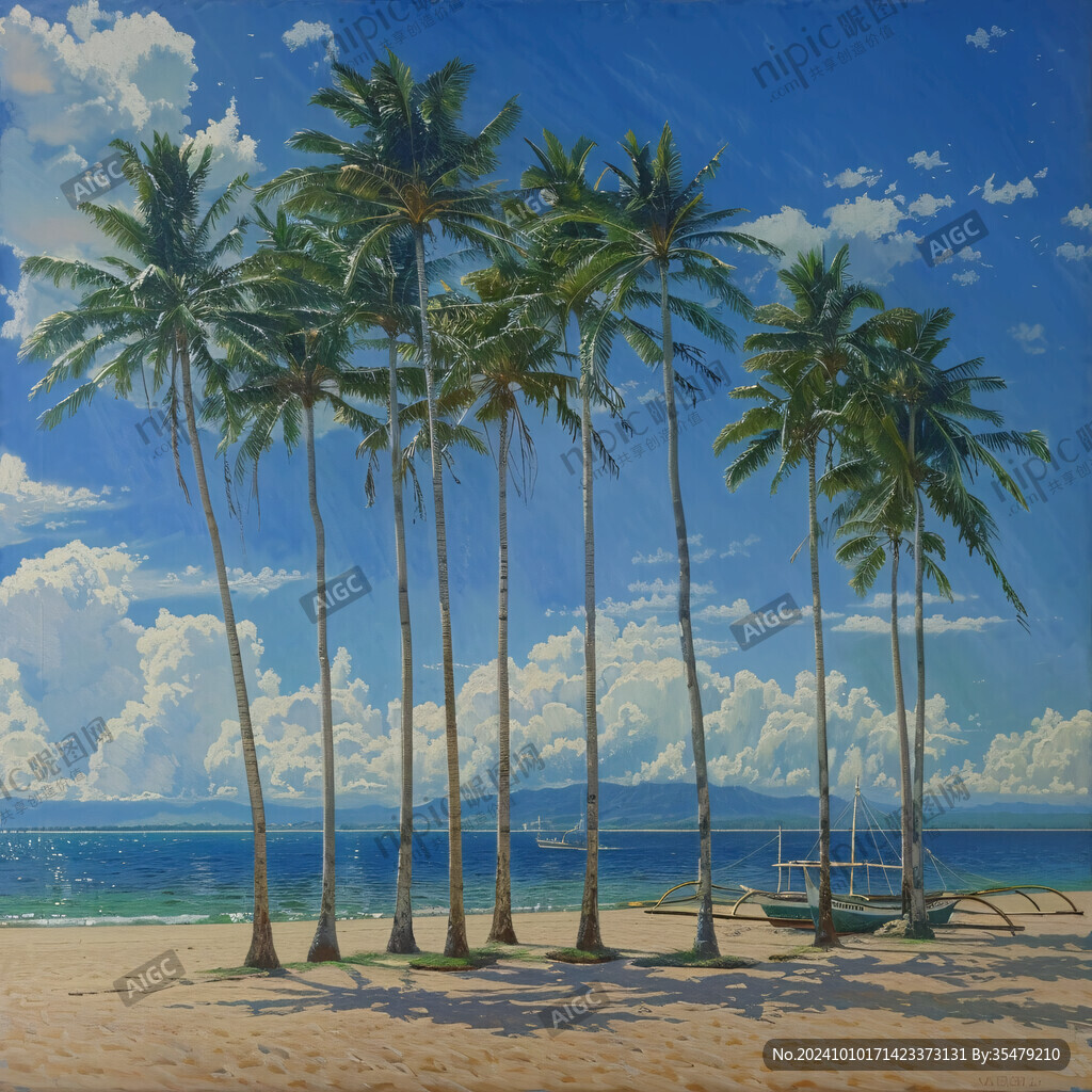 椰树油画