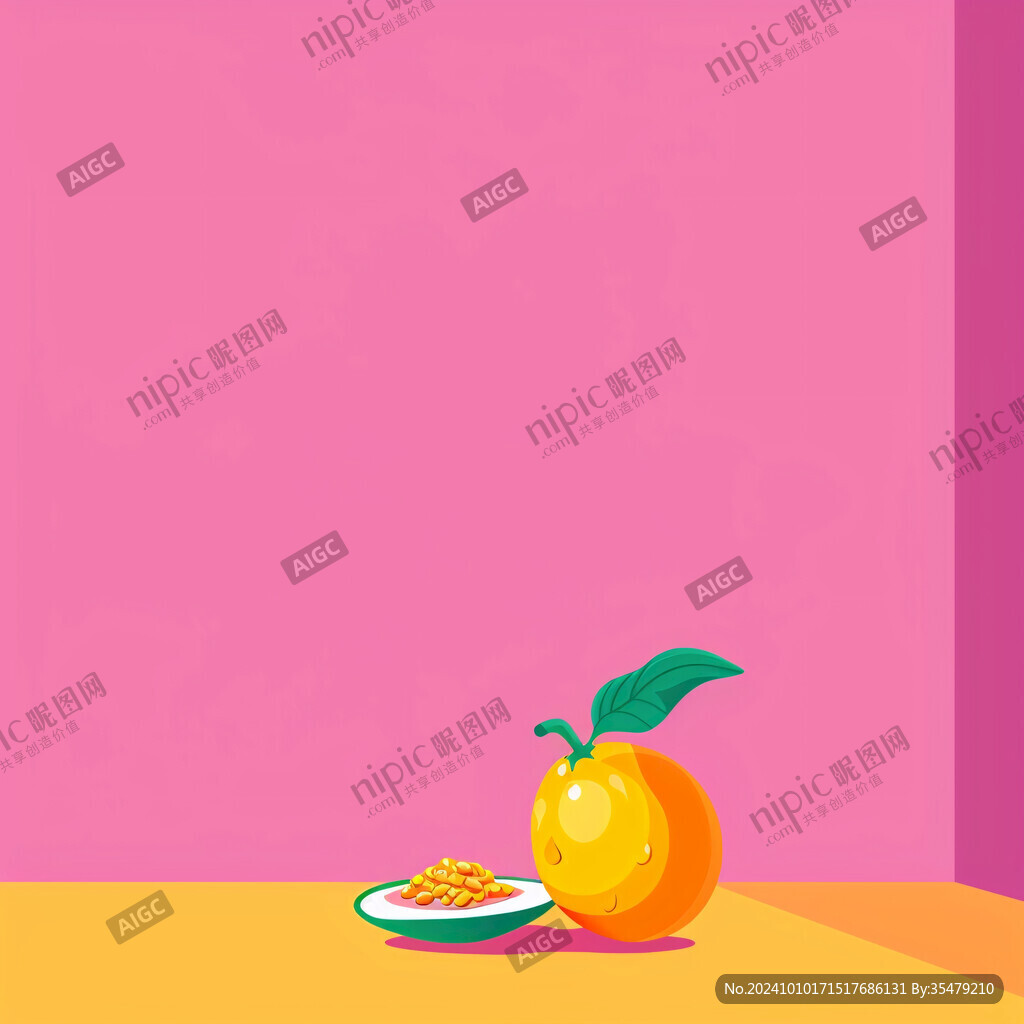 活力西柚色立体背景